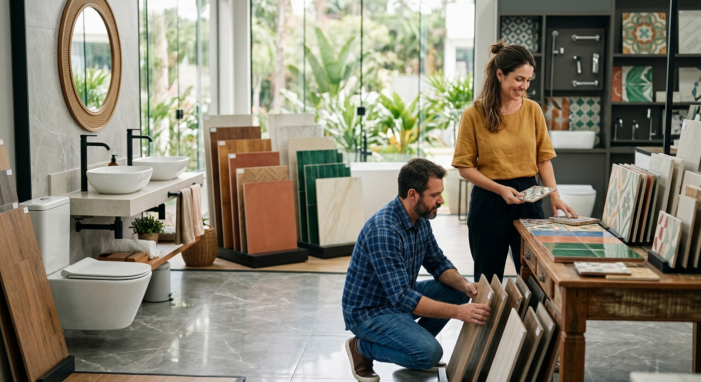Conheça as diferenças entre pisos e porcelanatos para sua obra