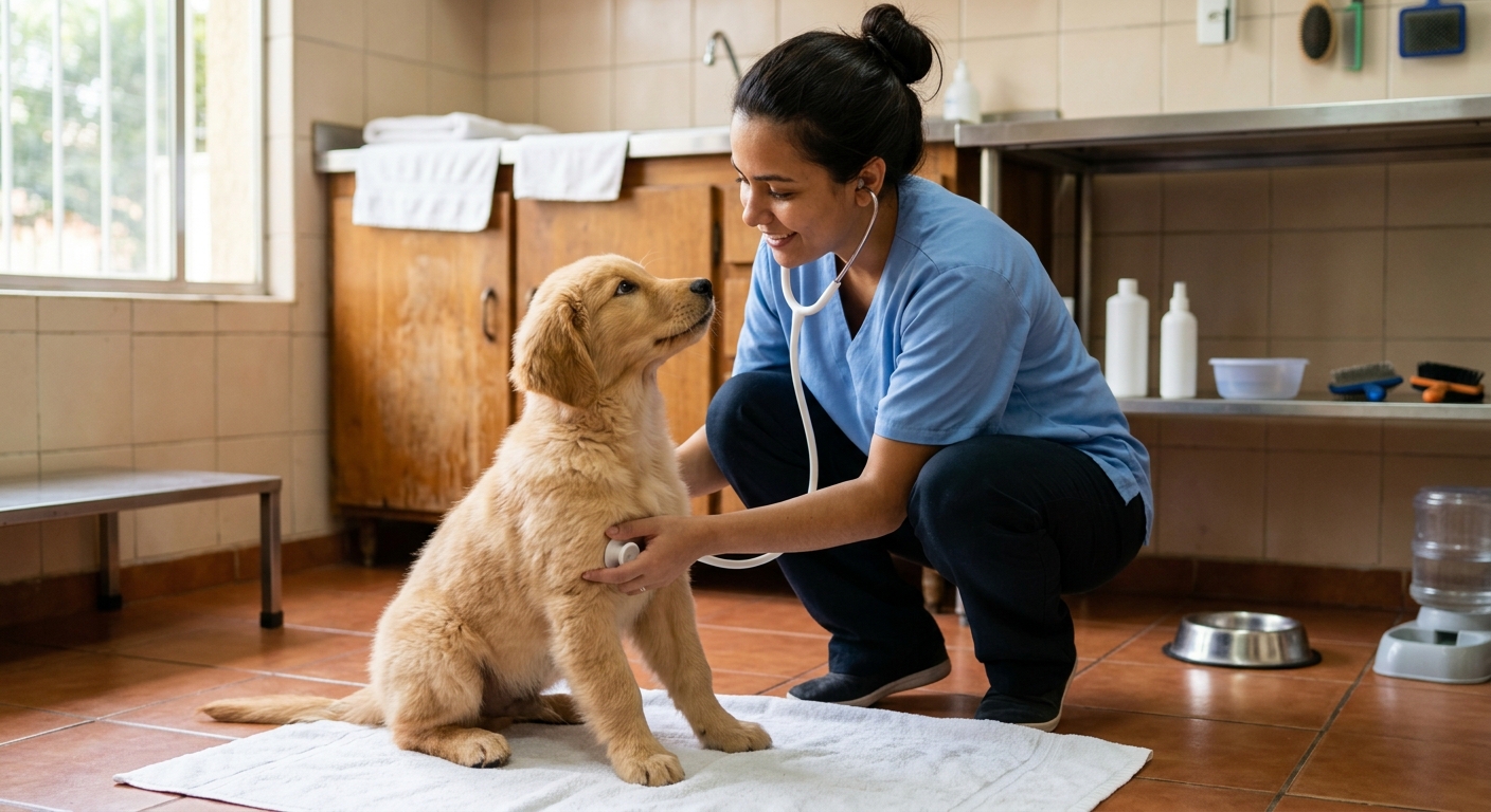 Quais precauções devo tomar ao matricular meu pet em um petshop com creche canina